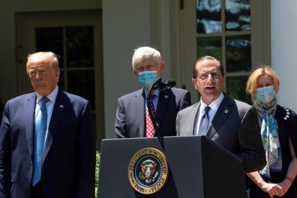 El secretario de Sanidad de EE.UU., Alex Azar, dijo que