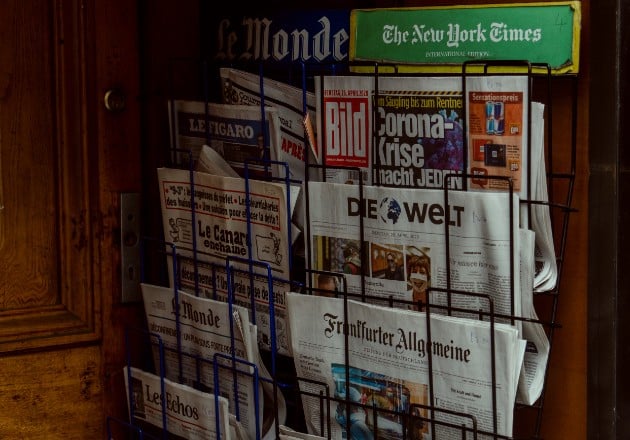 Muchos puestos de revistas permanecen cerrados, golpeando las ventas. Foto / Alex Atack para The New York Times.