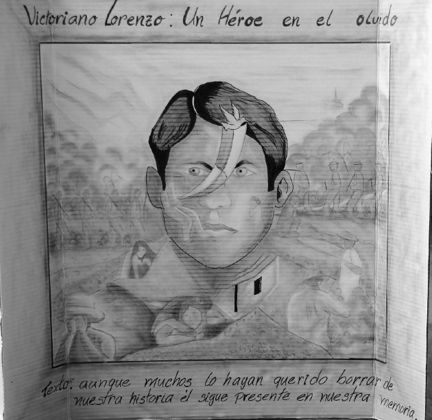 Cuadro de Victoriano Lorenzo, presentado en un homenaje que le hiciera la Universidad Tecnológica de Panamá, en  2018. Victoriano Lorenzo fue fusilado el 15 de mayo de 1903. Foto: Página de la UTP.