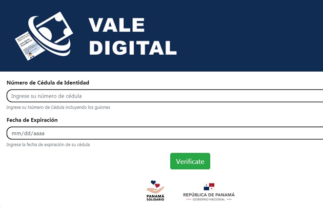 Sistema de verificación del bono solidario