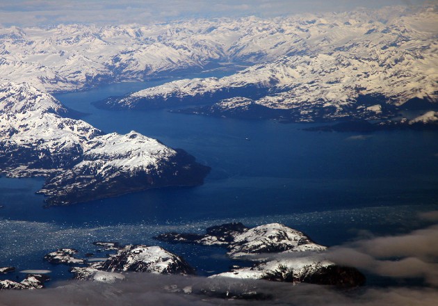 El deshielo de un glaciar podría provocar un deslave en Prince William Sound. Foto / Jim Wilson/The New York Times.