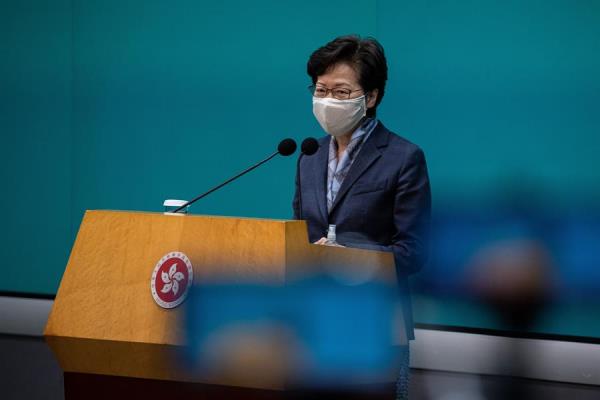 La jefa del Ejecutivo de Hong Kong, Carrie Lam.FOTO/EFE