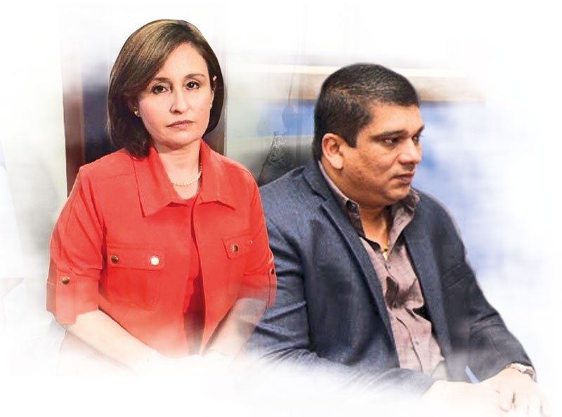 Kenia Porcell y Daniel Arroyo.