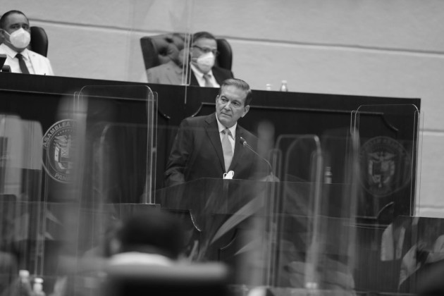 El presidente de la República, Laurentino Cortizo Cohen, presentó el 1 de julio, ante la Asamblea Nacional, el informe de su primer año de gestión. Foto Cortesía. 