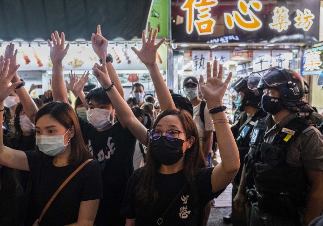 James Liu, “rosita” autoproclamado, condenó las protestas en Hong Kong, que él vio como intento por dividir a China. Foto / Lam Yik Fei para The New York Times.