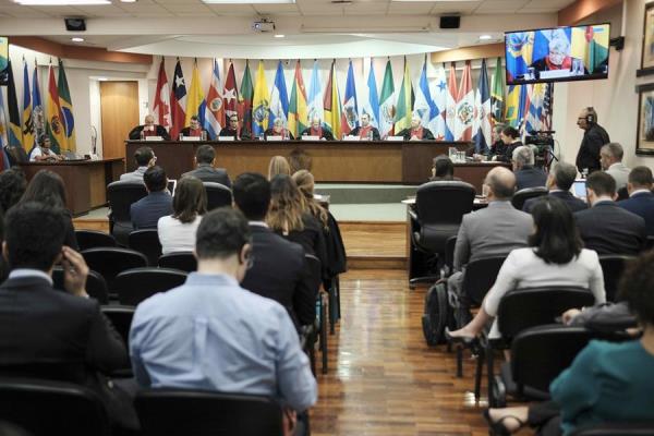 Vista general de una sesión de la Corte Interamericana de Derechos Humanos (CorteIDH).