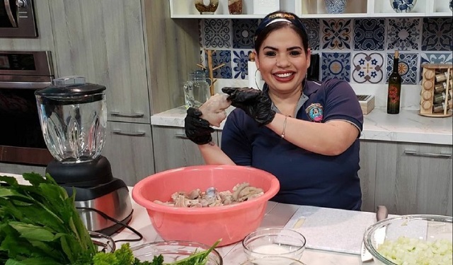 La Bibi estuvo en la cocina del programa matutino Tu Mañana.