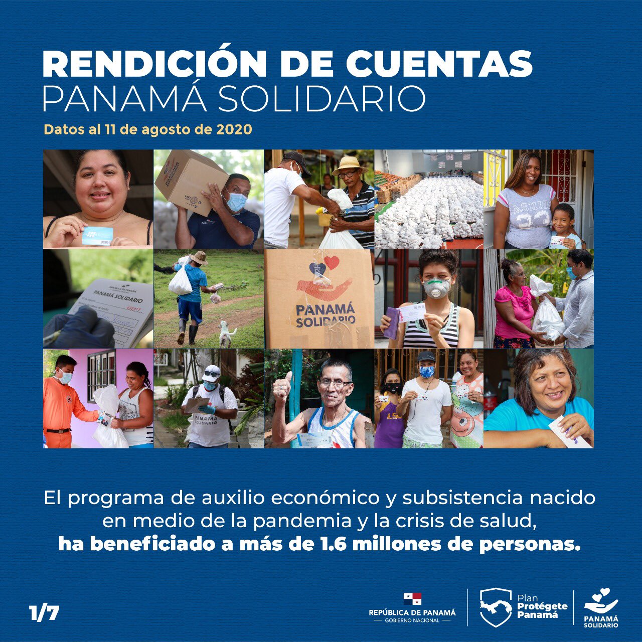 El Plan Panamá Solidario es un programa de auxilio económico y subsistencia en medio de la pandemia y crisis de salud, beneficiando a más de 1.6 millones de personas.