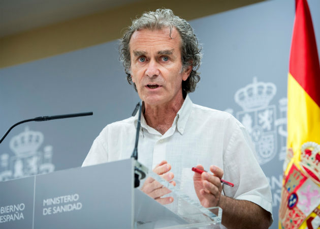 El jefe de Alertas y Emergencias Sanitarias, Fernando Simón, explica los últimos datos del coronavirus en España. Foto: EFE.