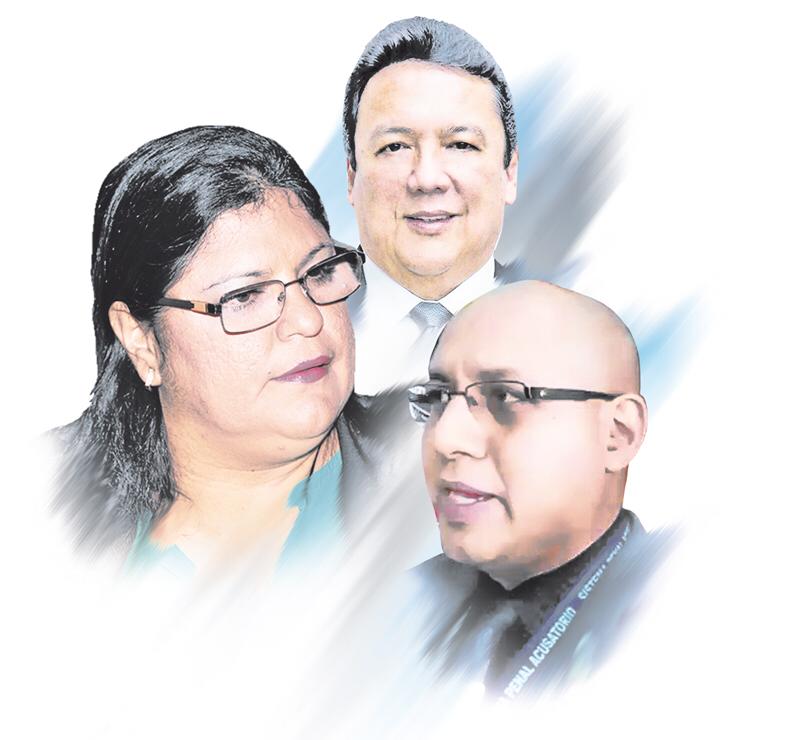 Tania Sterling, Eduardo Ulloa y Emeldo Márquez.