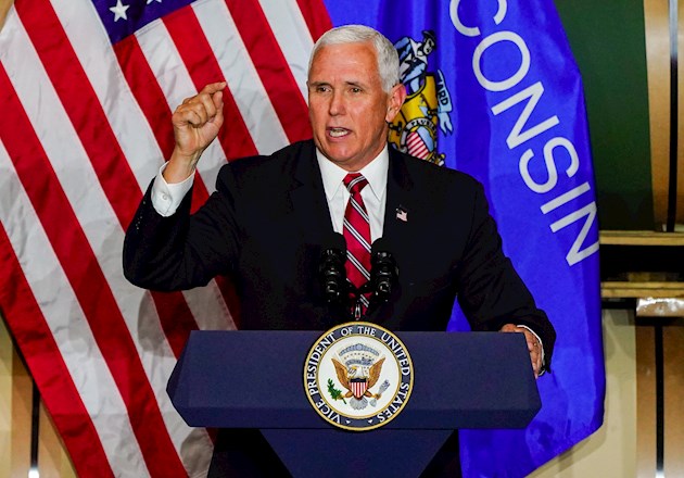 Se espera que Mike Pence viaje este lunes a Carolina del Norte junto al presidente, Donald Trump, donde posiblemente harán una aparición en la convención.