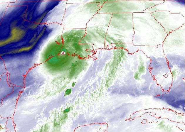 Foto del Centro Nacional de Huracanes (NHC) estadounidense con el pronóstico de 5 días de la trayectoria de Laura. Fotos: EFE.