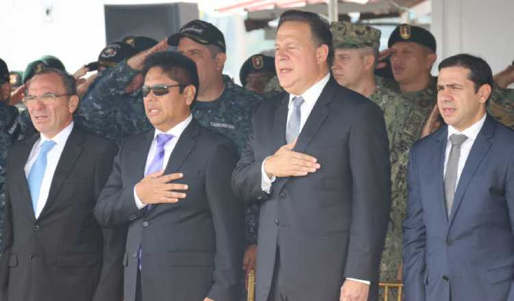 Rolando López, Alexis Bethancourt,  Juan Carlos Varela y Jhonatan del Rosario. Archivo.