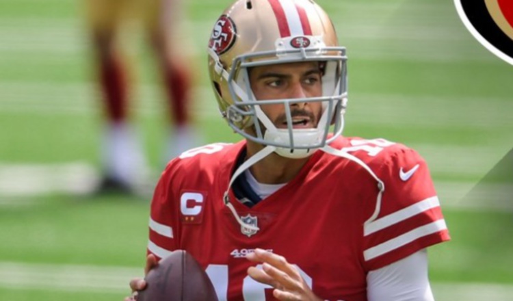 Garoppolo tiene una lesión en el tobillo derecho. 