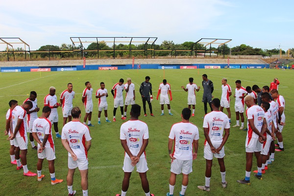 Jugadores del seleccionado panameño durante la burbuja. Foto:Fepafut