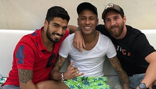 Suárez, Neymar y Messi. Foto:Instagram