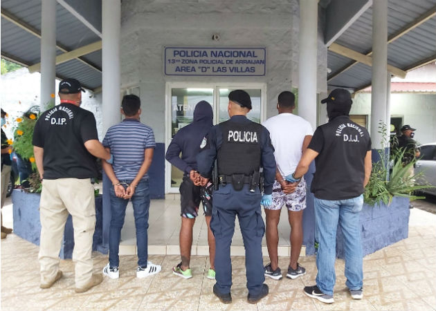 Detenidos por casos de homicidio en el distrito de Arraiján. Foto: Eric A. Montenegro.