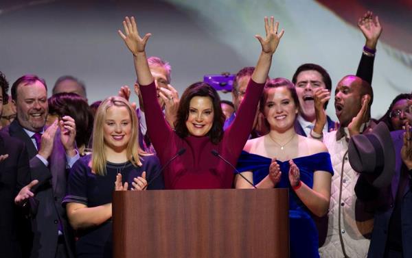 Gobernadora de Michigan, la demócrata Gretchen Whitmer, agradeció a los agentes 