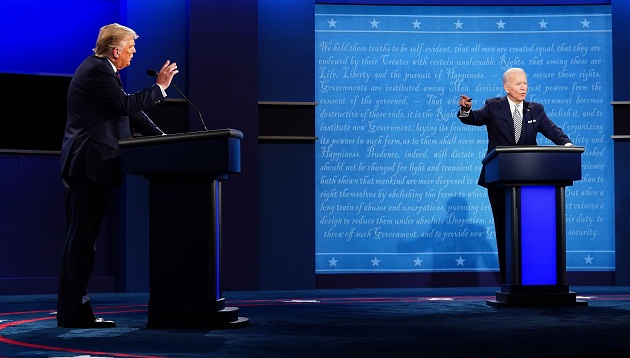 Donald Trump y Joe Biden se enfrentaron el pasado 30 de septiembre en el primer debate presidencial. FOTO/EFE