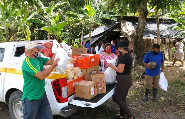 El Plan Panamá Solidario ha entregado en Bocas del Toro 165,866 bolsas de comida. Foto cortesía Gobierno Nacional 