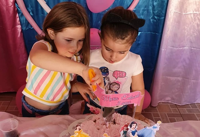 El festejo del cumpleaños número tres de María Eduarda se realizó en la Ciudad de Pato Branco, en Brasil. Foto: Instagram