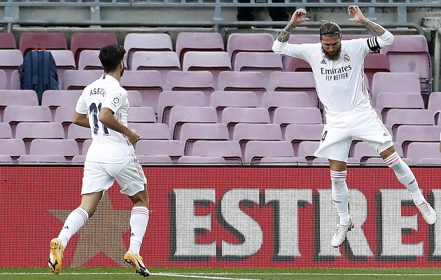 Sergio Ramos  marcó de penal para el Madrid.