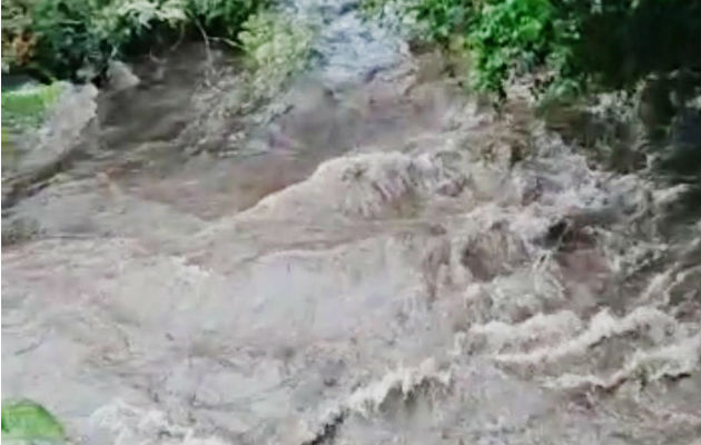 Corriente del río Divalá, a la altura de la toma de la planta potabilizadora de este corregimiento en Alanje. Foto: José Vásquez