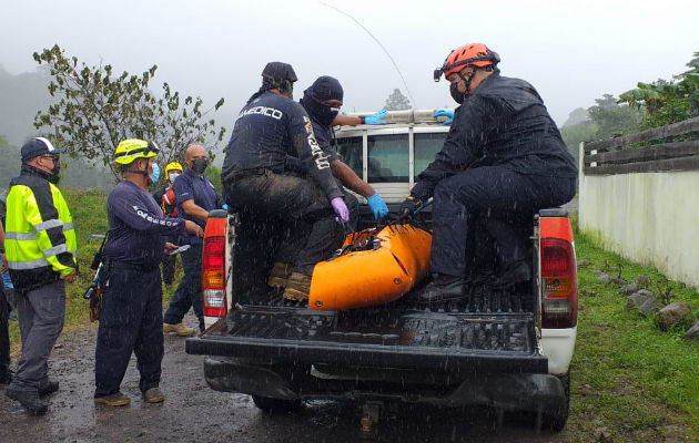 El primer cuerpo fue ubicado en el sector de Las Florentinas, en Paso Ancho de Volcán. Foto: Mayra Madrid.