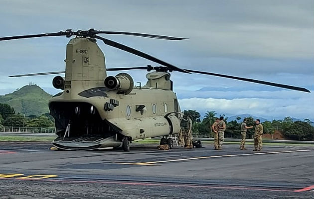 Los helicópteros estadounidenses salen desde el aeropuerto internacional de David. Foto: Mayra Madrid