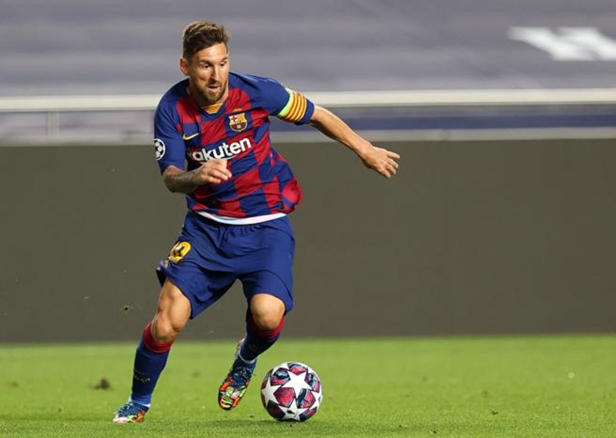 Messi, capitán del Barcelona. Foto:EFE