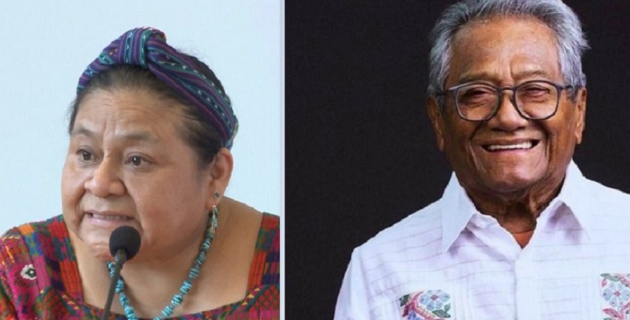 Rigoberta Menchú y Armando Manzanero. Archivo