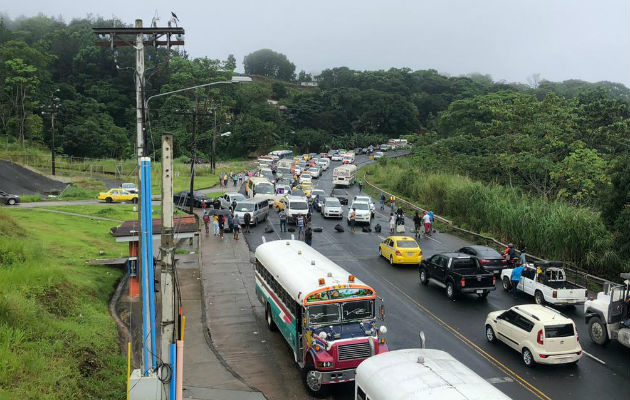 El tranque culminó aproximadamente a las 2:00 p.m. de este lunes. Foto: Diómedes Sánchez S.