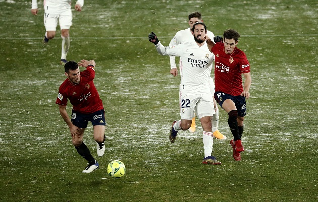 Real Madrid empató 0-0 con el Osasuna.