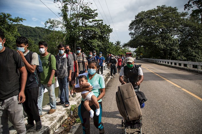 Nuevas caravana de hondureños se convocan por redes sociales. Foto:EFE