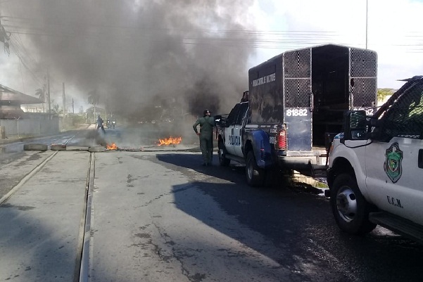 En el sector de la Verbena, también hubo cierre de calles.