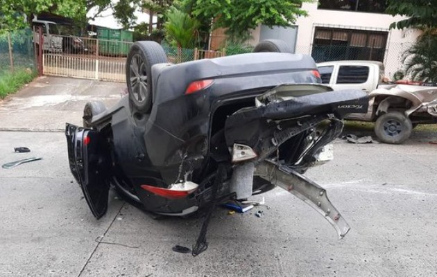 Vuelco y homicidio en Hato Pintado. Foto:@TráficoCPanamá