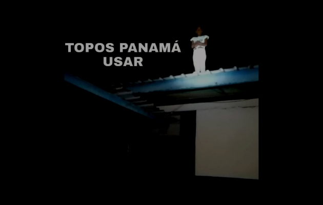 Rescatan a menor del techo de un colegio en Tocumen. Foto cortesía: Topos Panamá