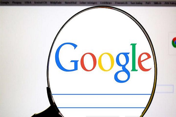 Vista del logo de Google. 