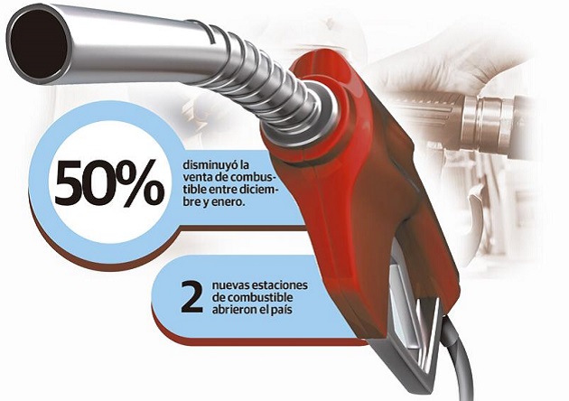 De enero hasta mediados de marzo de 2020 el consumo de combustible fue normal a los meses anteriores. 