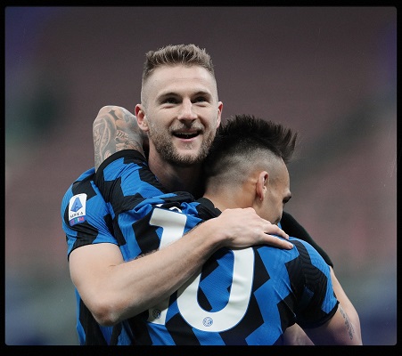 El eslovaco Milan Skriniar le dio la victoria al Inter sobre el Atalanta. Foto: @Inter