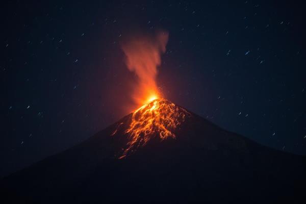 Vista del Volcán de Fuego.