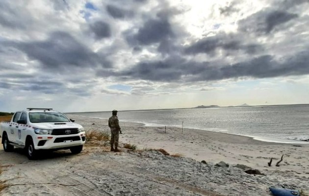 El Senan y la Fuerza de Tarea Conjunta mantiene vigilancia en áreas de playa. Foto:Senan