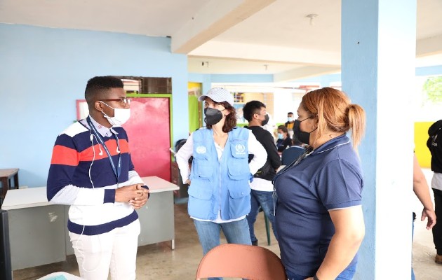 Renee Cuijpers, de ACNUR realizó un recorrido en esa provincia junto a Hussein Pitty, director de la Onpar.