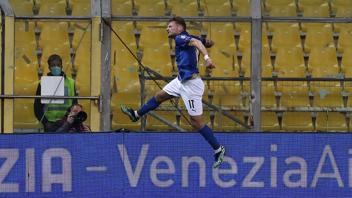 Ciro Immobile sentenció el partido para Italia ante Irlanda del Norte. Foto: Twitter