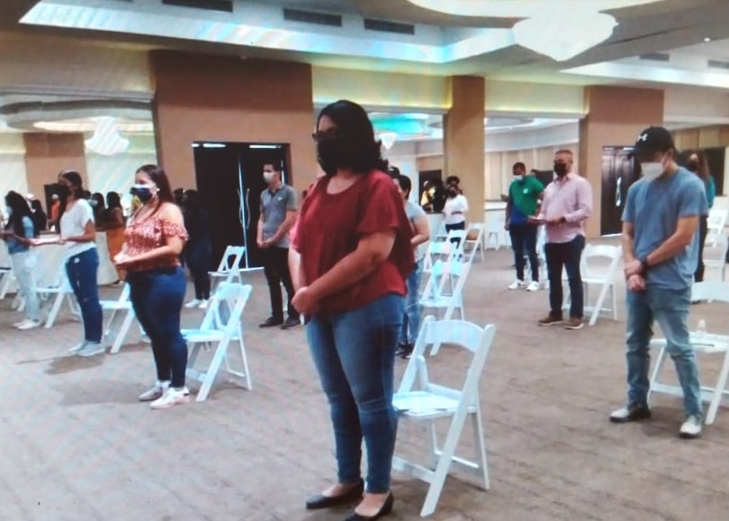 Los asistentes cumplieron con todas las medidas de bioseguridad. Foto: Thays Domínguez Los asistentes cumplieron con todas las medidas de bioseguridad. Foto: Thays Domínguez