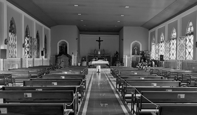 Vitrales de la Iglesia parroquial de San Juan Bautista, marzo 2021. Foto: Cortesía del autor.