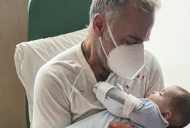 Gianluca Vacchi y su hija, Blue Jerusalema. Foto: Instagram / @gianlucavacchi