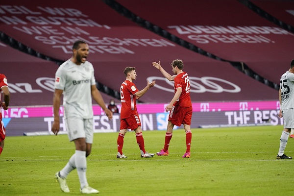 Joshua Kimmich aumentó la cuenta con un remate desde el centro del área en el minuto 13. Foto: Twitter