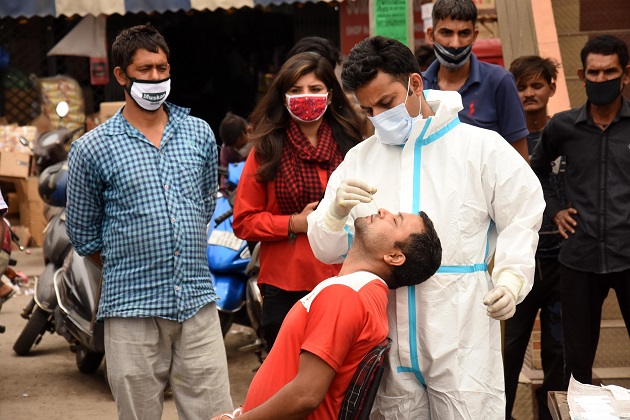 La India es el segundo país más afectado del mundo por la covid-19 en términos absolutos. Foto: EFE