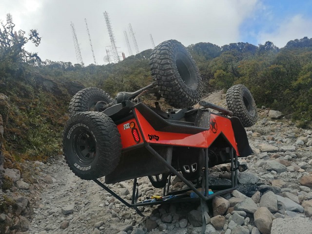 El vuelco se registró a la altura de Loma Zuto, próximo a la cima del volcán Barú. Foto: Mayra Madrid